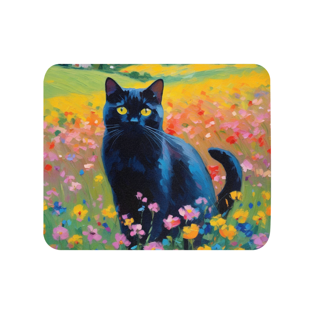 PugMug Custom Black British Shorthair Cat Mouse Pad