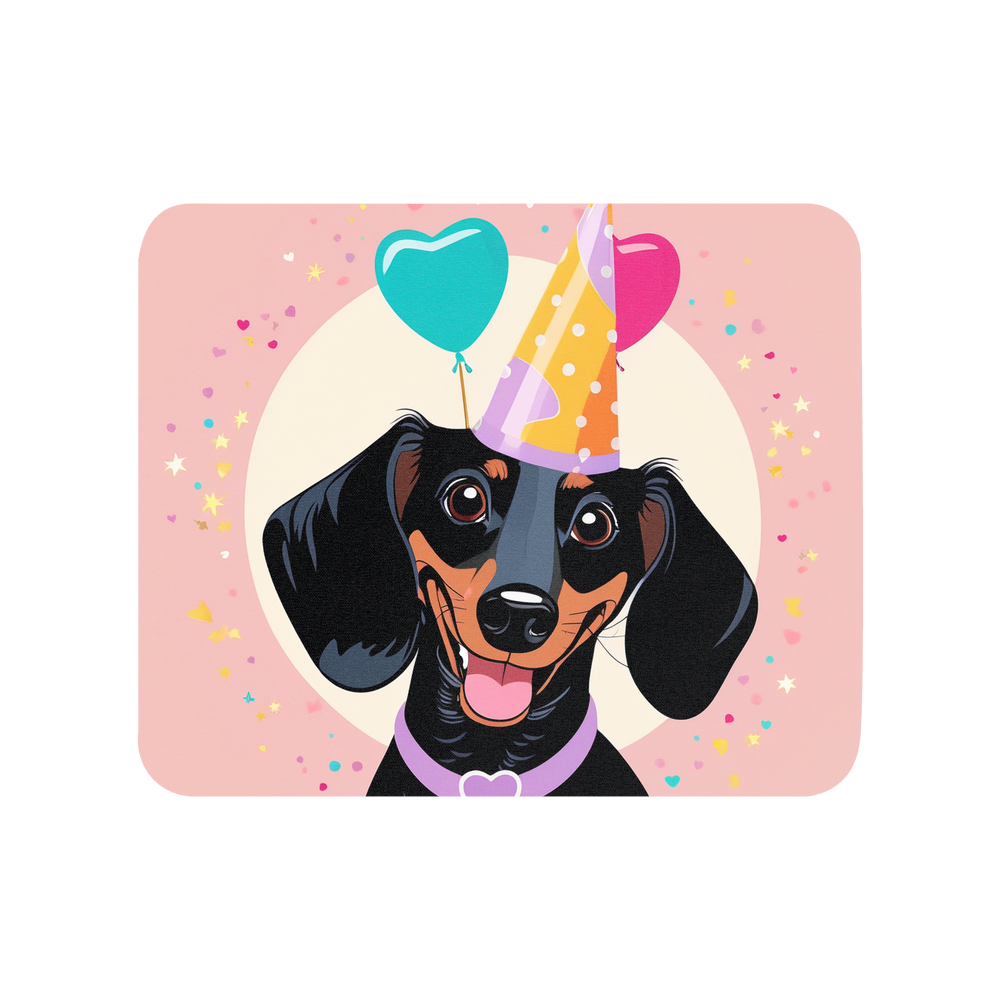 PugMug Custom Black Dachshund Mouse Pad