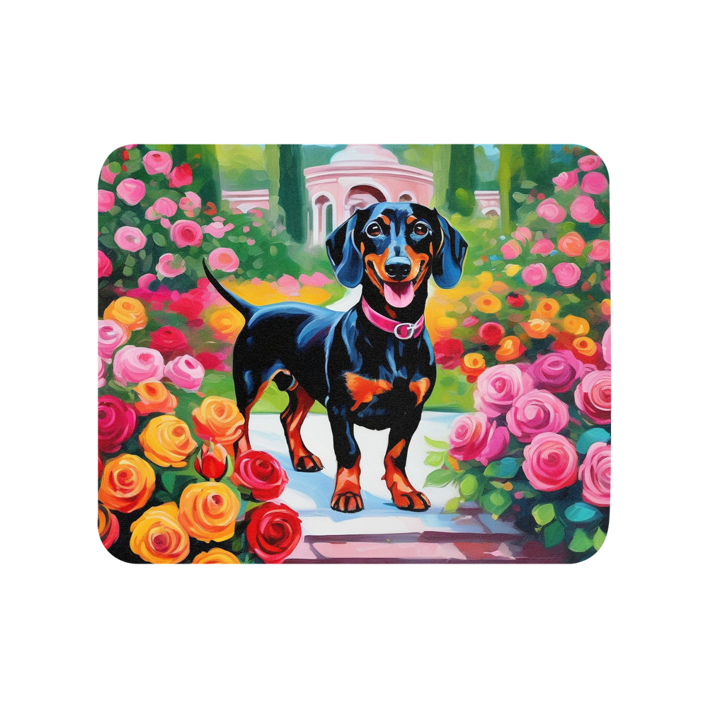 PugMug Custom Black Dachshund Mouse Pad