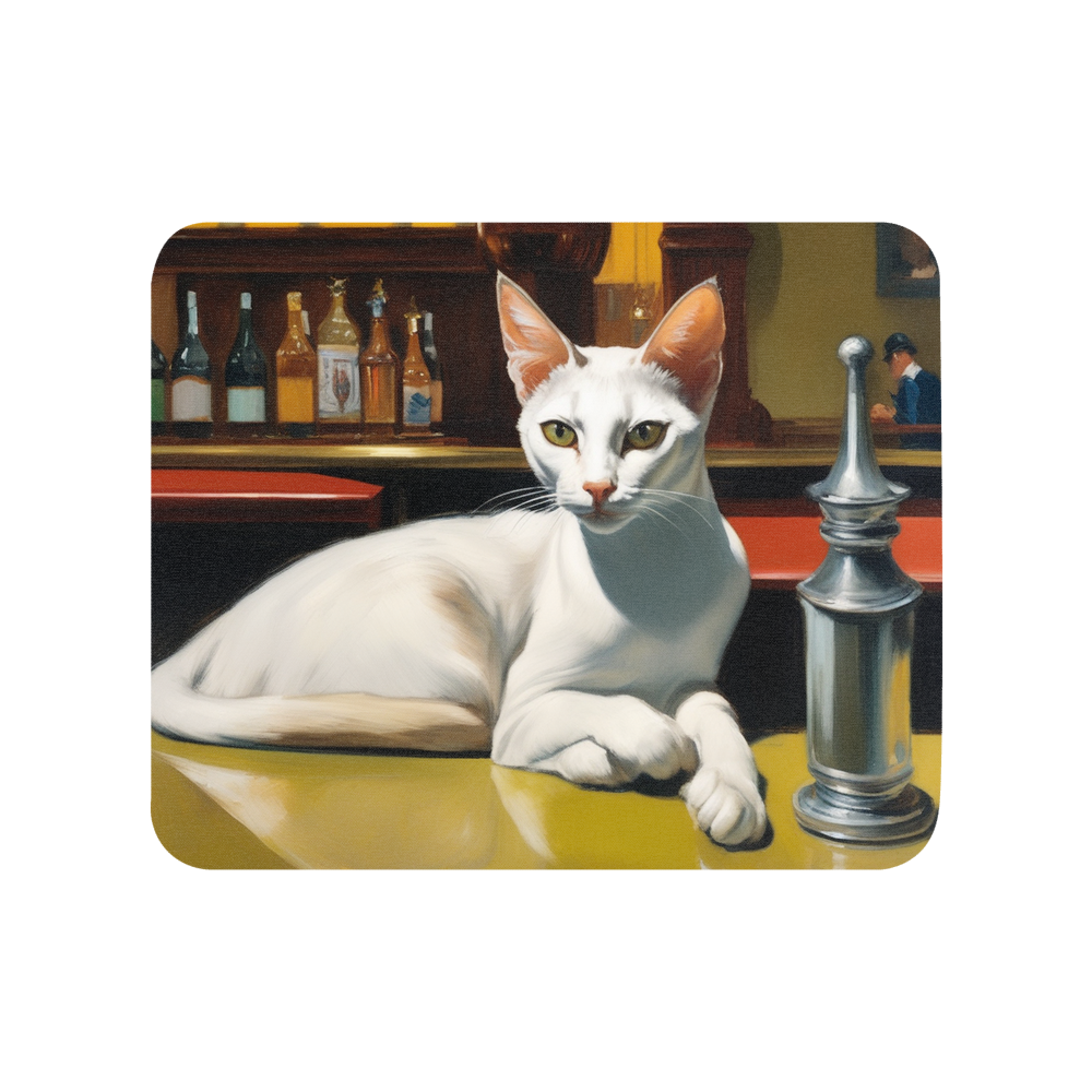 PugMug Custom White Abyssinian Cat Mouse Pad