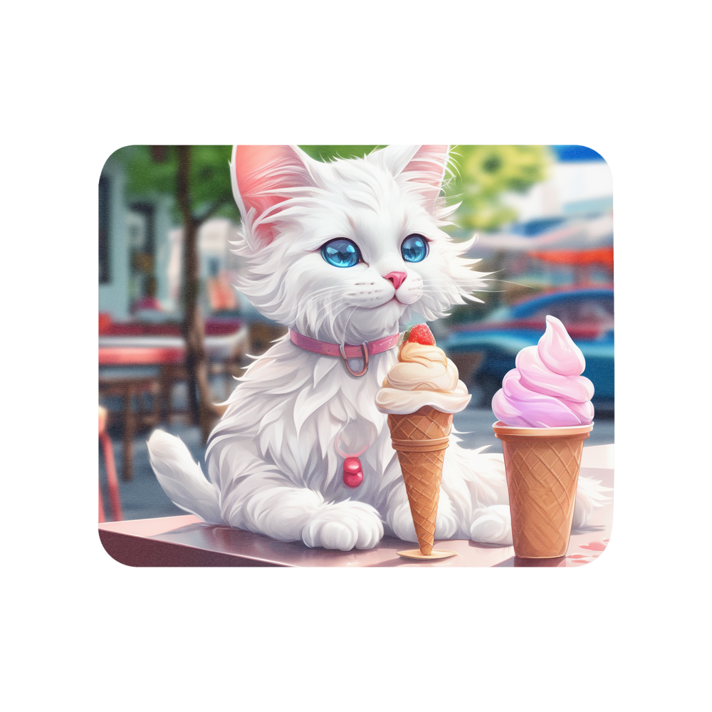 PugMug Custom White Companion Cat Mouse Pad