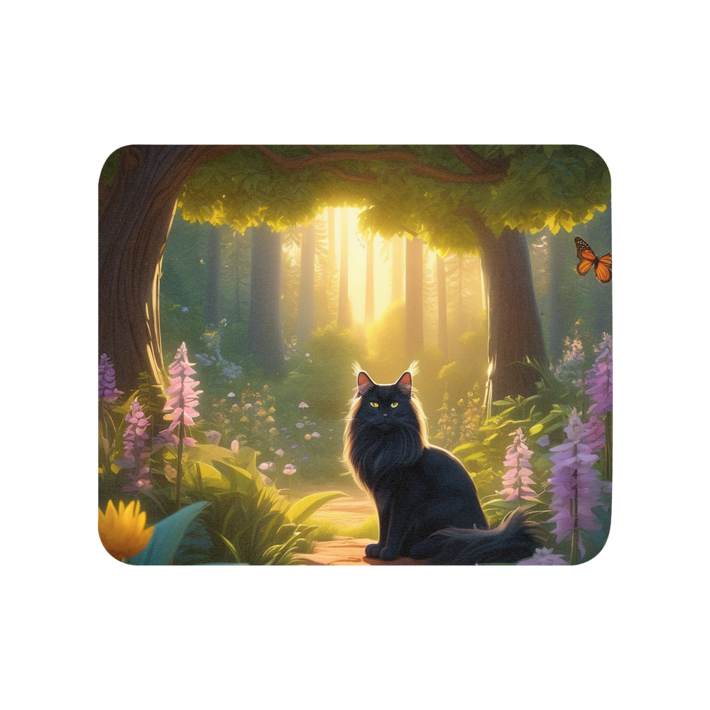 PugMug Custom Black Maine Coon Cat Mouse Pad
