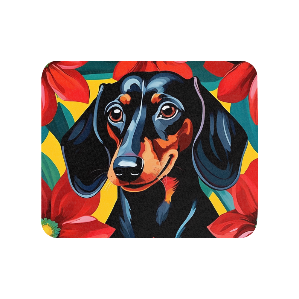 PugMug Custom Black Dachshund Mouse Pad