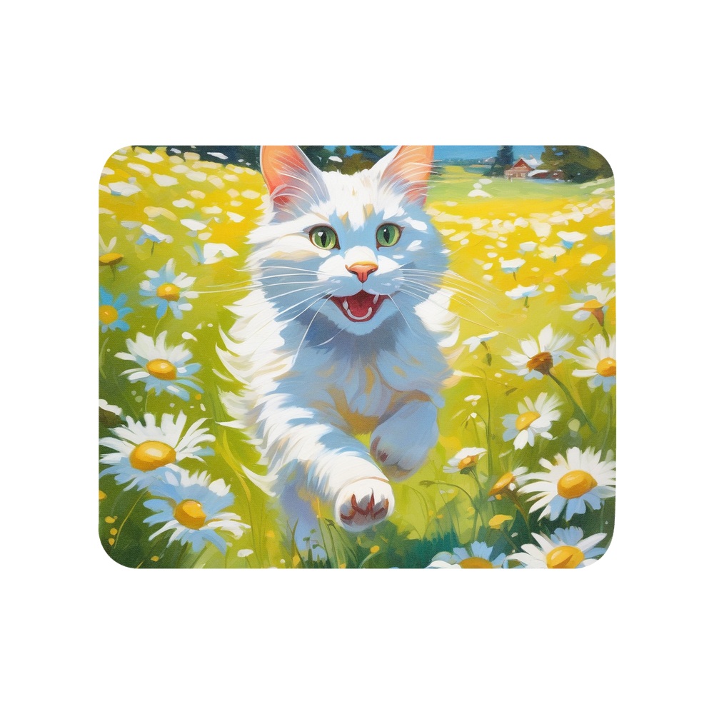 PugMug Custom White Companion Cat Mouse Pad