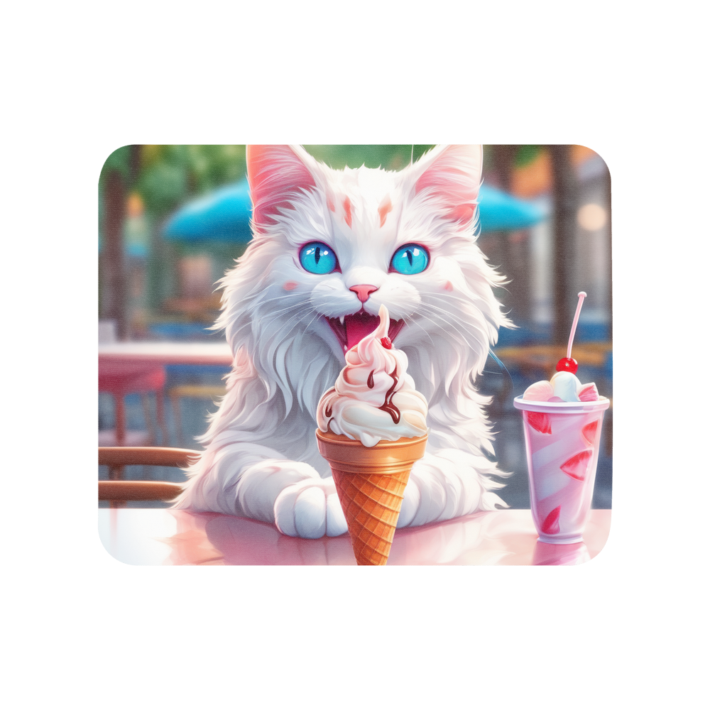 PugMug Custom White Companion Cat Mouse Pad