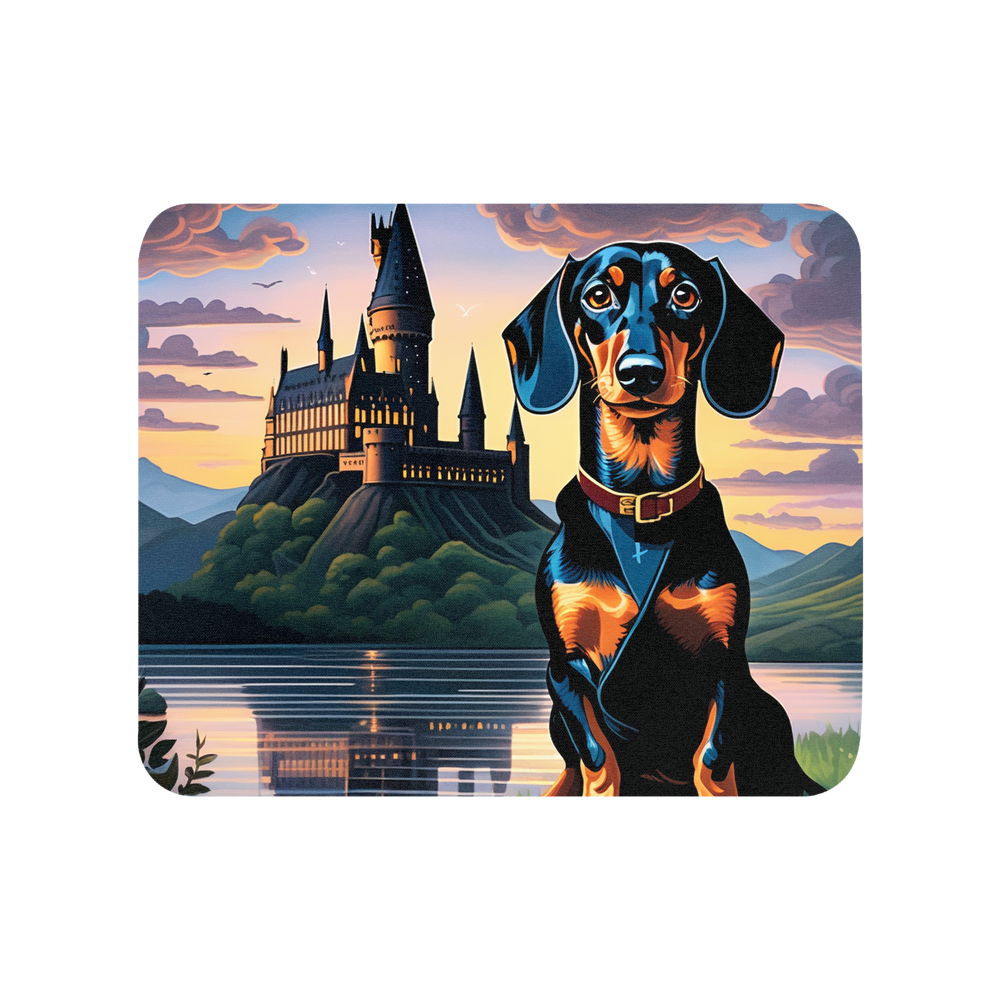 PugMug Custom Black Dachshund Mouse Pad