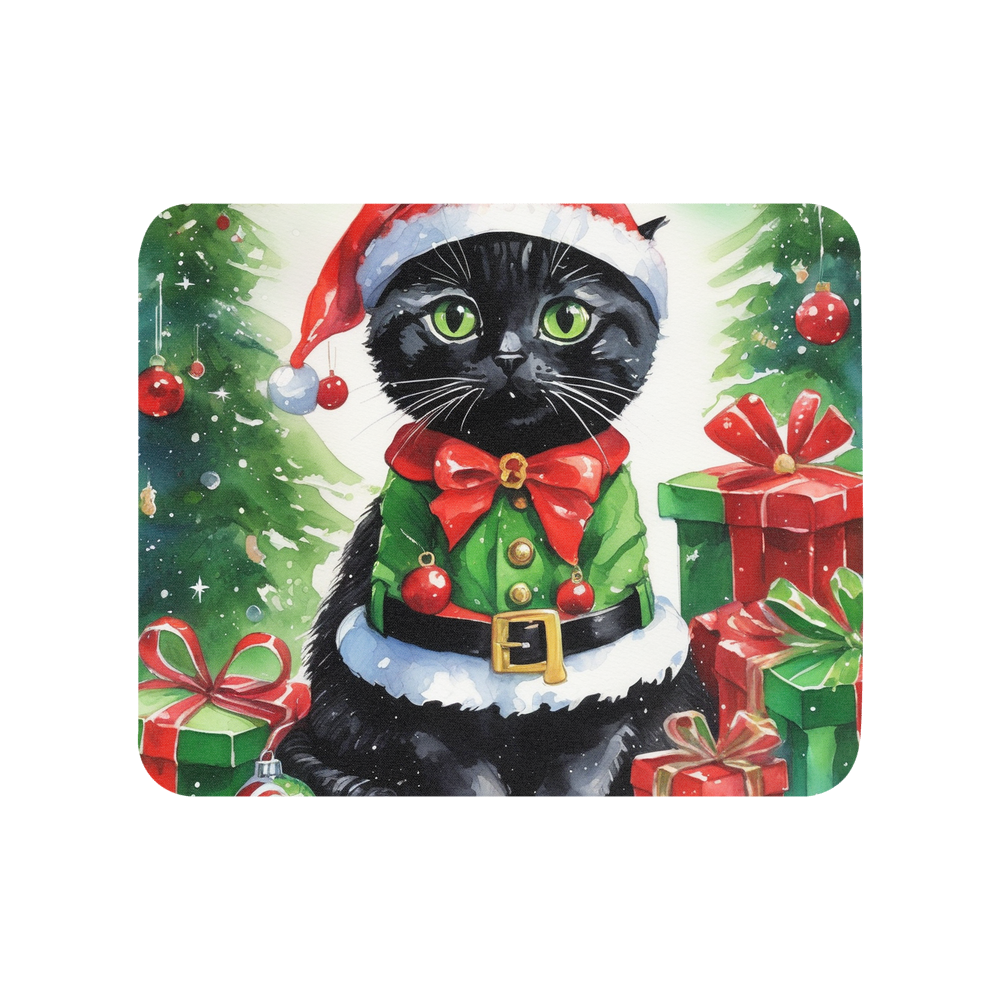 PugMug Custom Black Scottish Fold Cat Mouse Pad