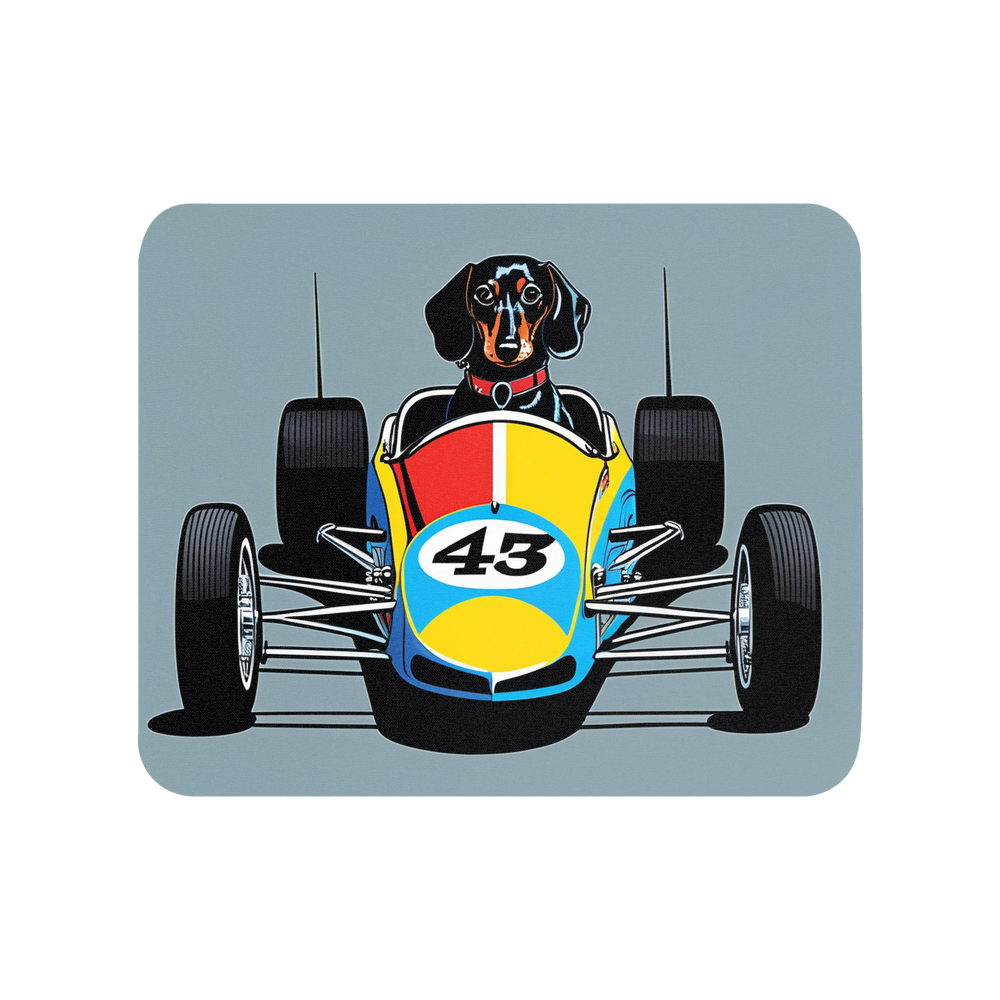 PugMug Custom Black Dachshund Mouse Pad