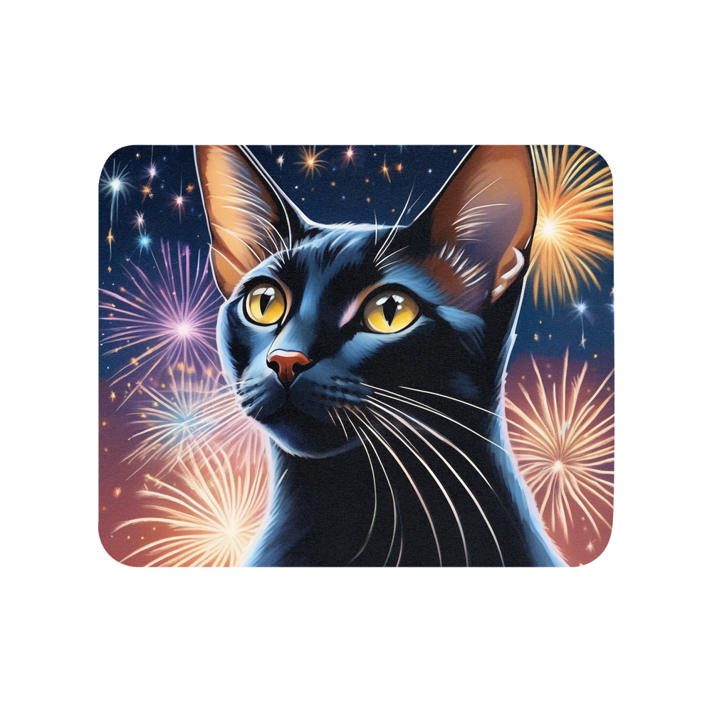 PugMug Custom Black Abyssinian Cat Mouse Pad