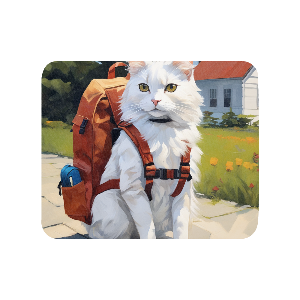 PugMug Custom White Companion Cat Mouse Pad