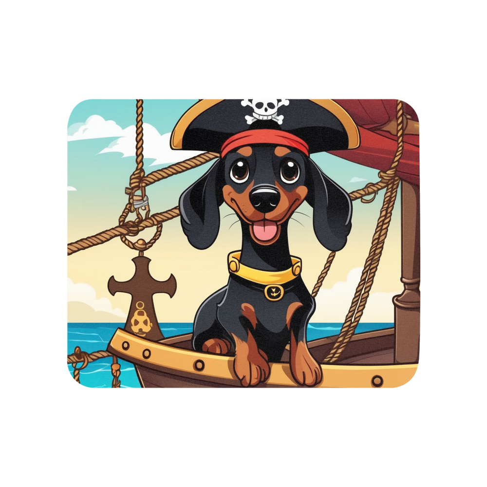 PugMug Custom Black Dachshund Mouse Pad