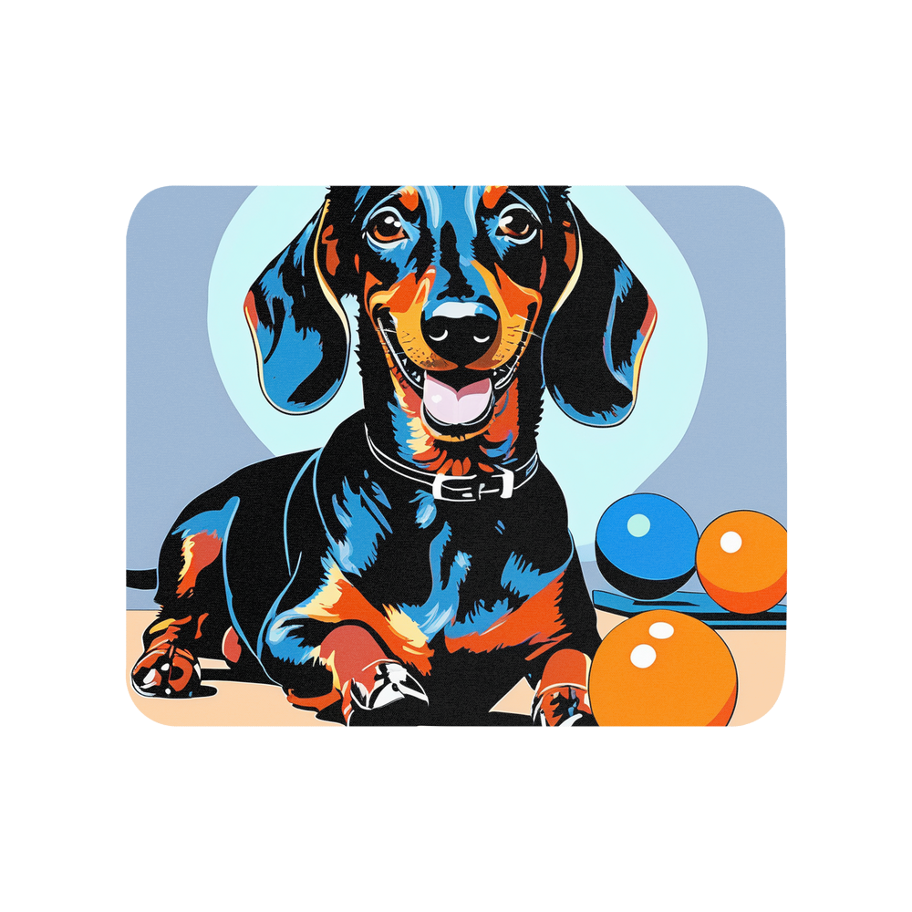 PugMug Custom Black Dachshund Mouse Pad