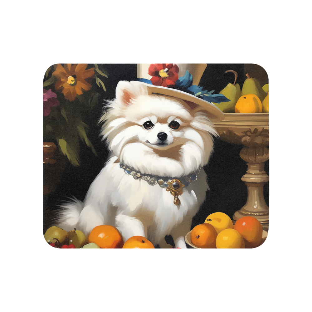 PugMug Custom White Pomeranian Mouse Pad