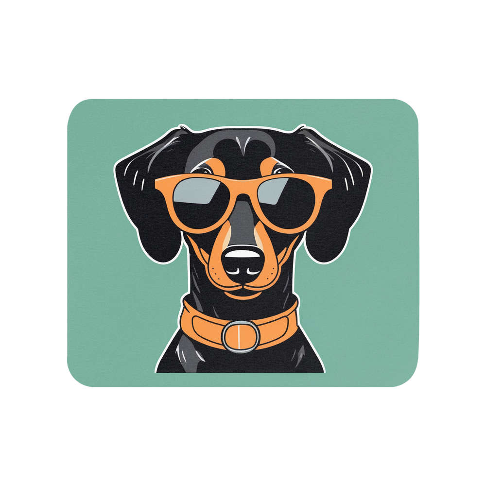 PugMug Custom Black Dachshund Mouse Pad