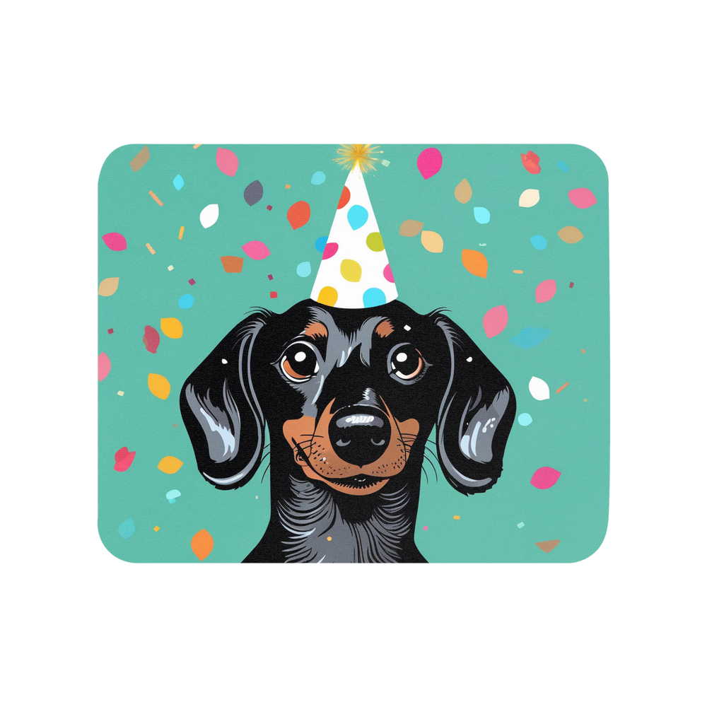 PugMug Custom Black Dachshund Mouse Pad