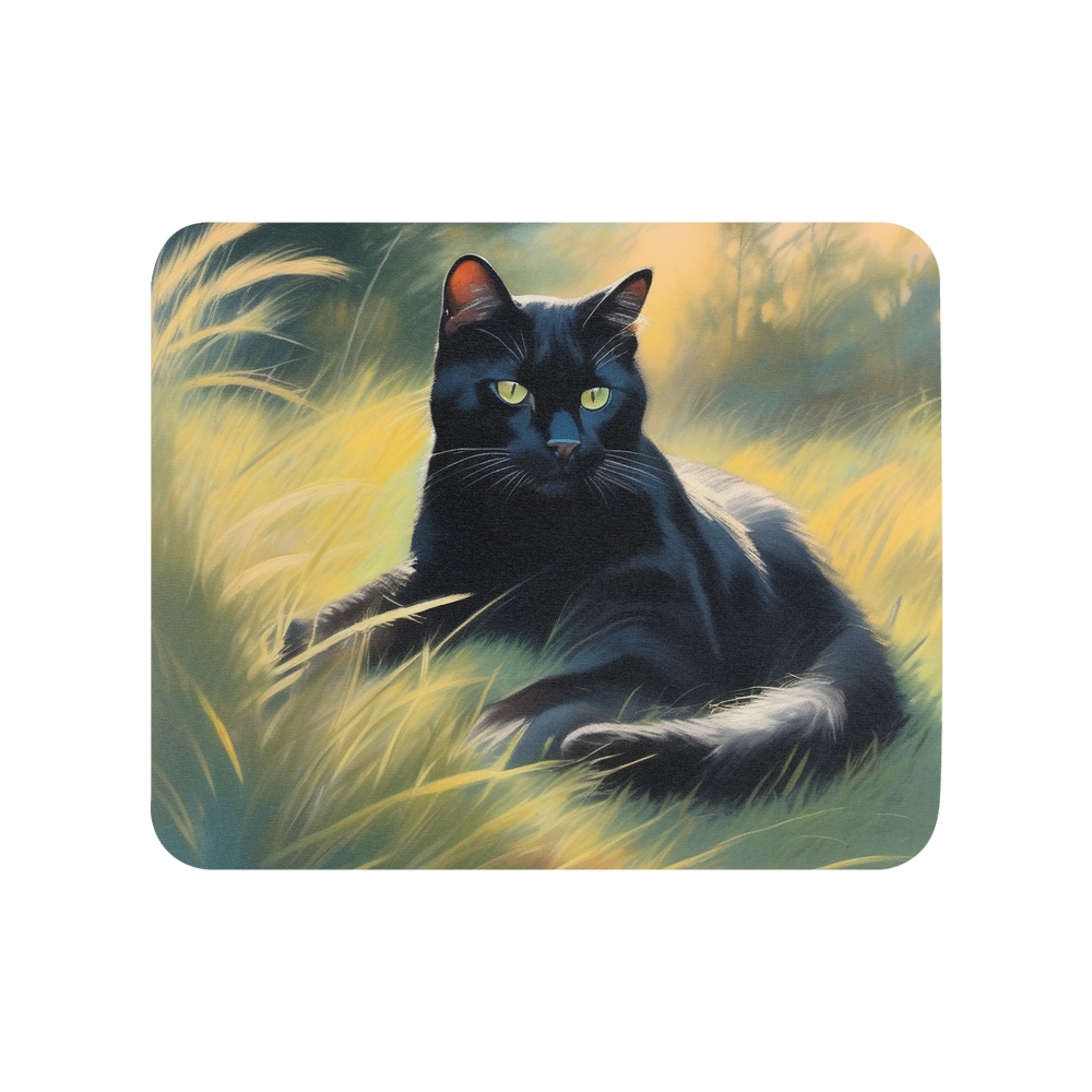 PugMug Custom Black Exotic Cat Mouse Pad