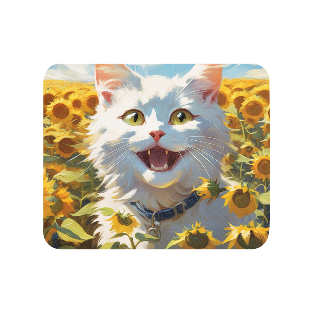 PugMug Custom White Companion Cat Mouse Pad