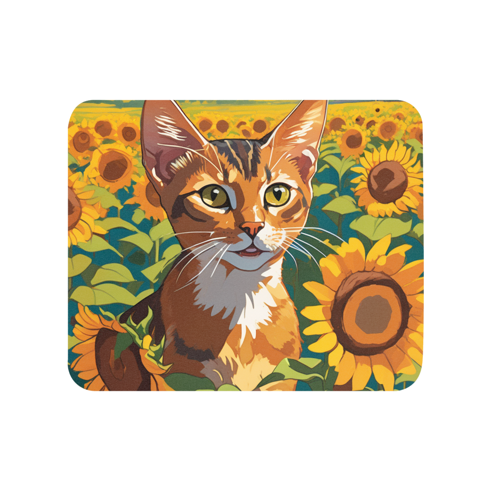 PugMug Custom Tabby Abyssinian Cat Mouse Pad