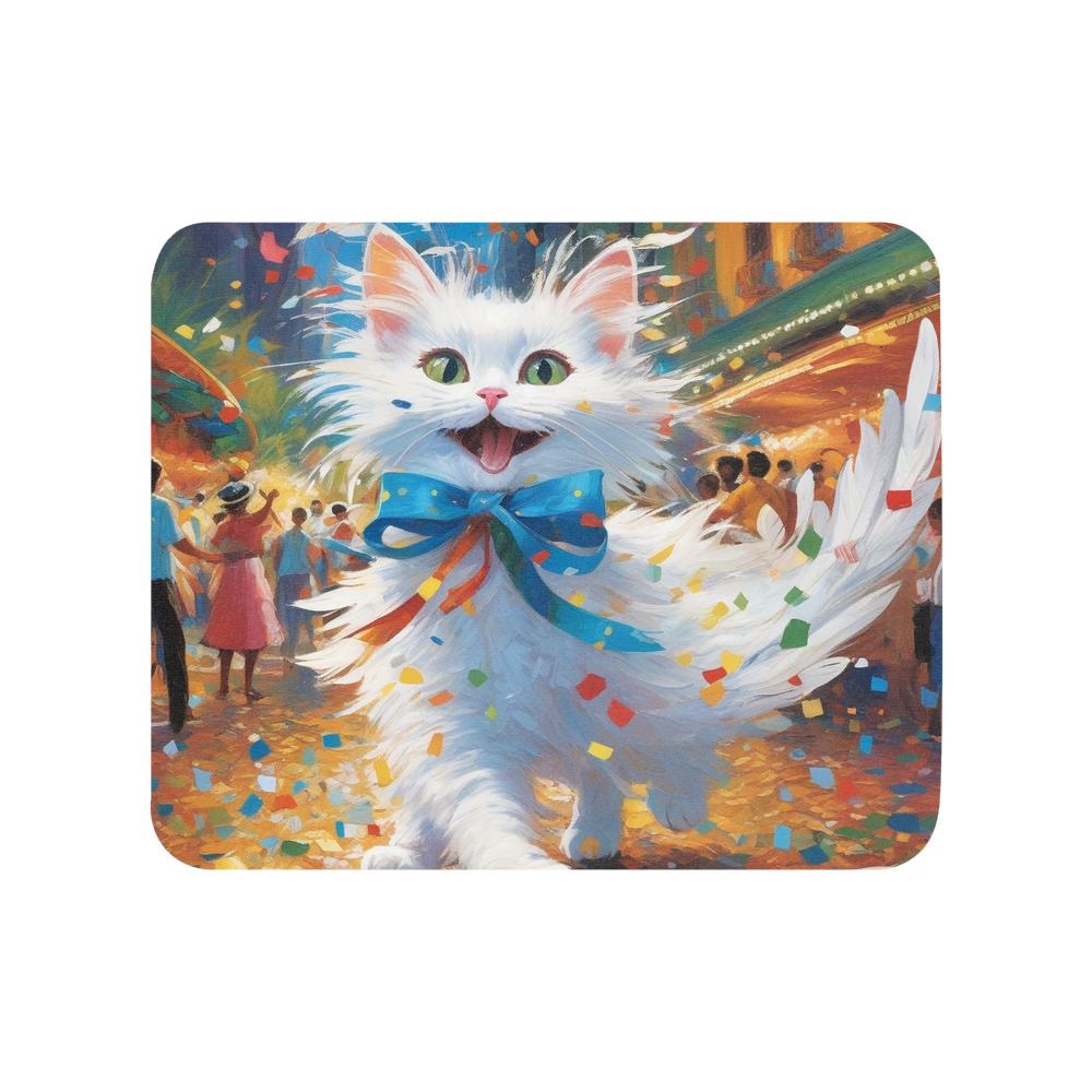 PugMug Custom White Companion Cat Mouse Pad