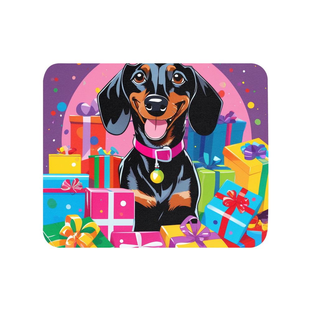 PugMug Custom Black Dachshund Mouse Pad