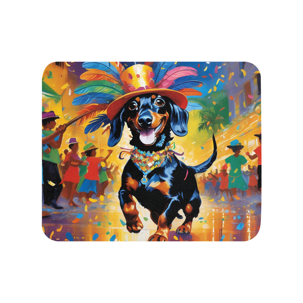 PugMug Custom Black Dachshund Mouse Pad