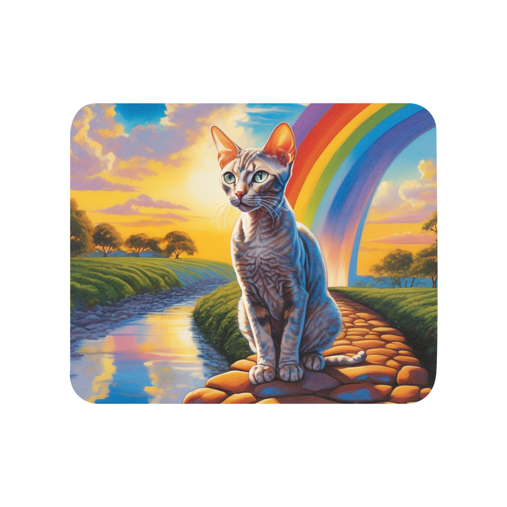 PugMug Custom Tabby Devon Rex Cat Mouse Pad