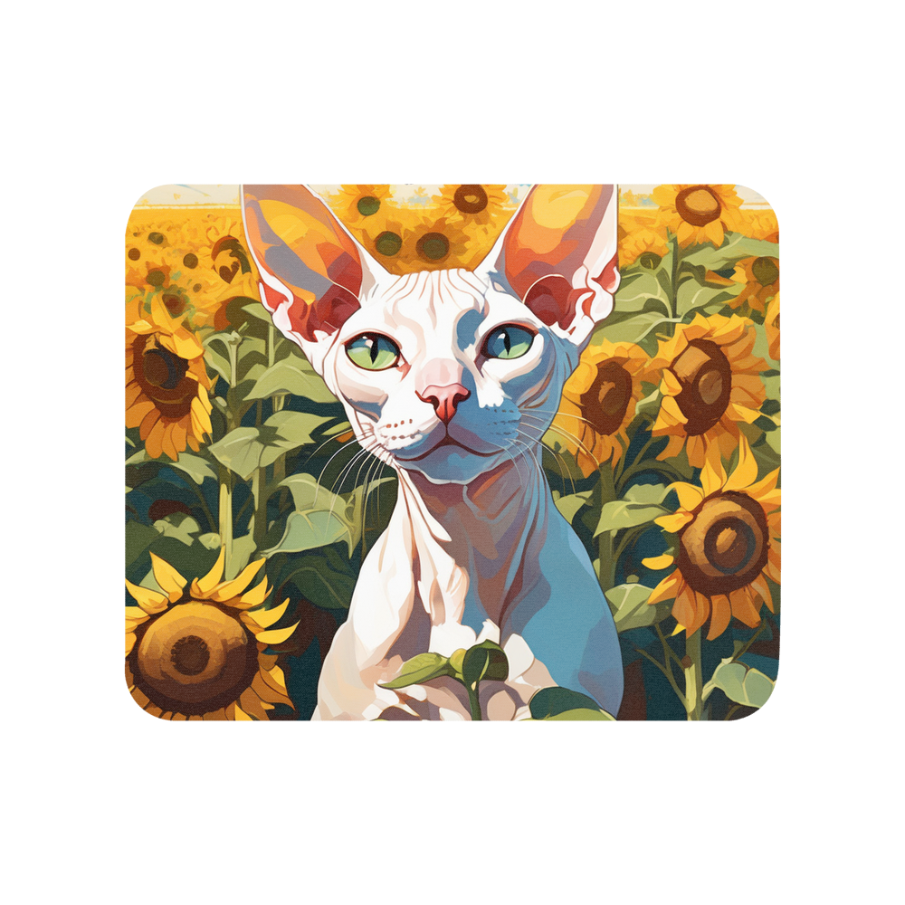 PugMug Custom White Sphynx Cat Mouse Pad