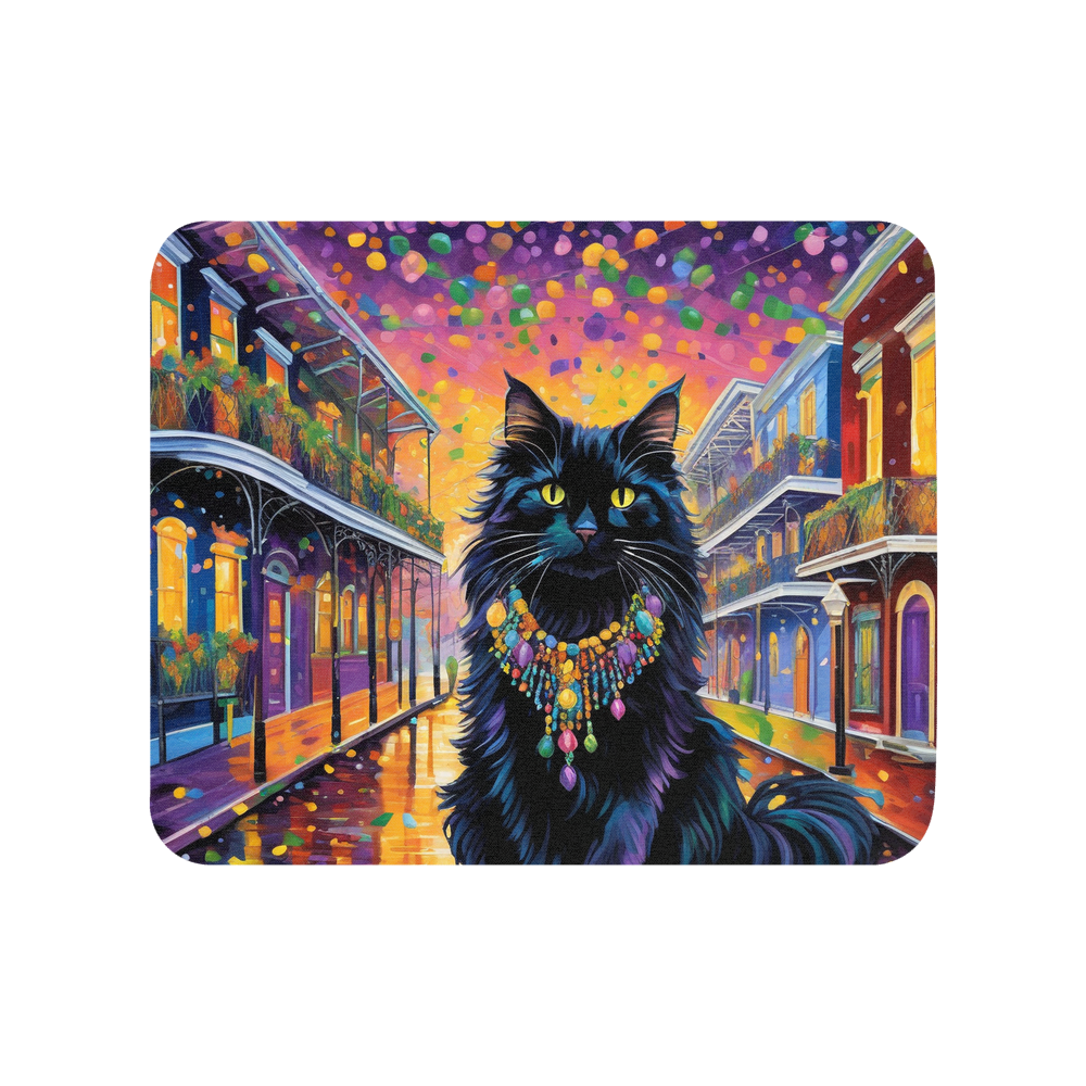 PugMug Custom Black Maine Coon Cat Mouse Pad
