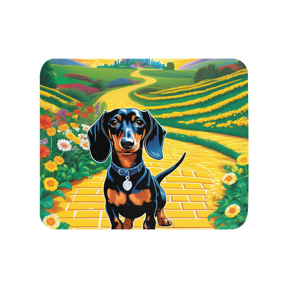 PugMug Custom Black Dachshund Mouse Pad