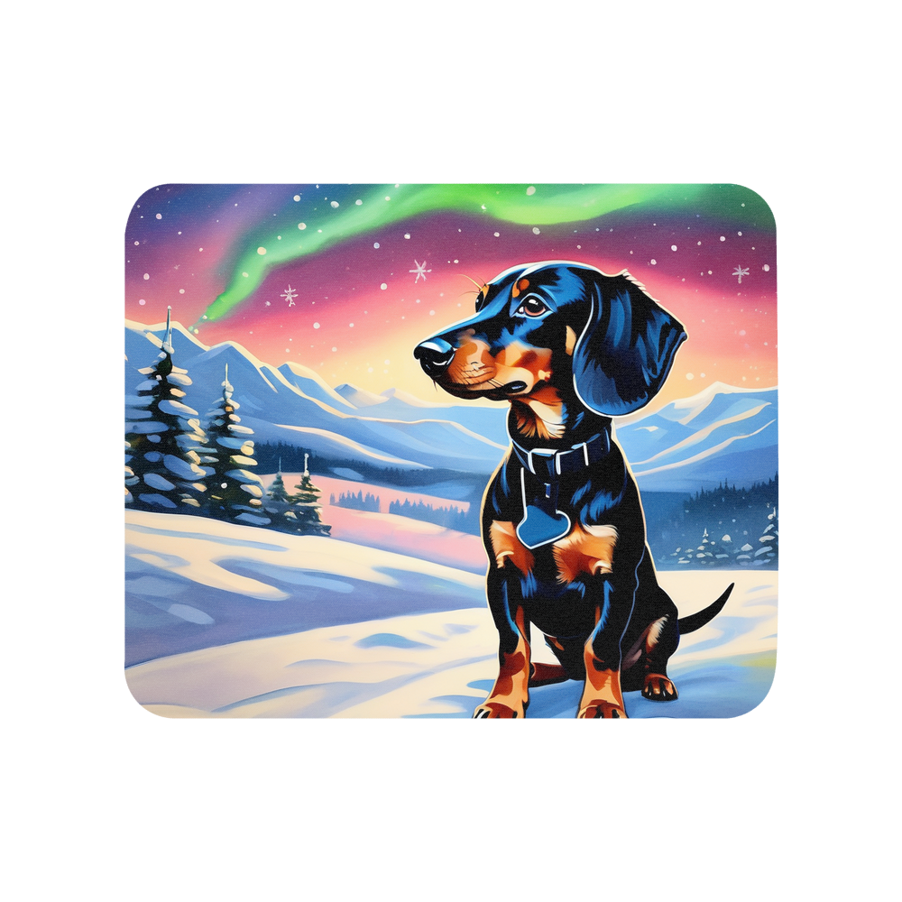 PugMug Custom Black Dachshund Mouse Pad