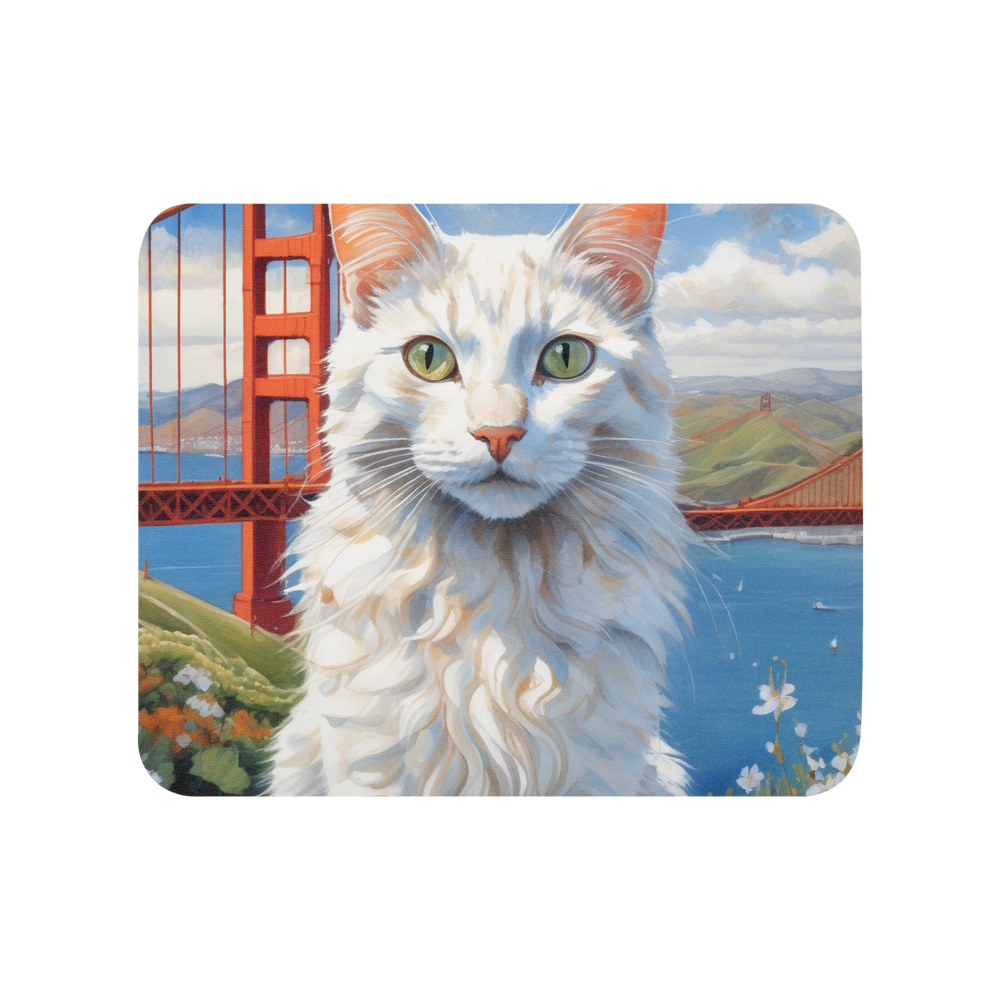 PugMug Custom White Companion Cat Mouse Pad