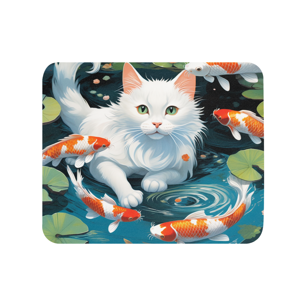 PugMug Custom White Companion Cat Mouse Pad