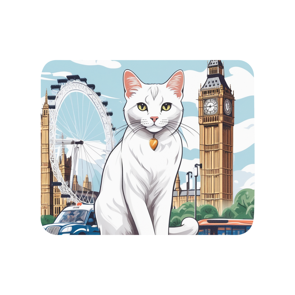 PugMug Custom White Companion Cat Mouse Pad