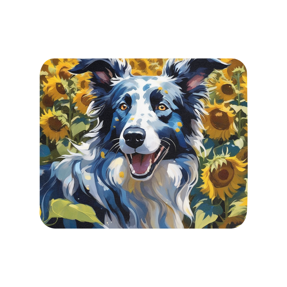 PugMug Custom Blue Merle Border Collie Mouse Pad