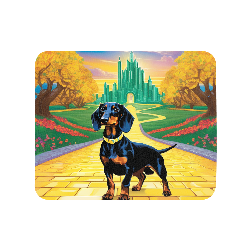 PugMug Custom Black Dachshund Mouse Pad
