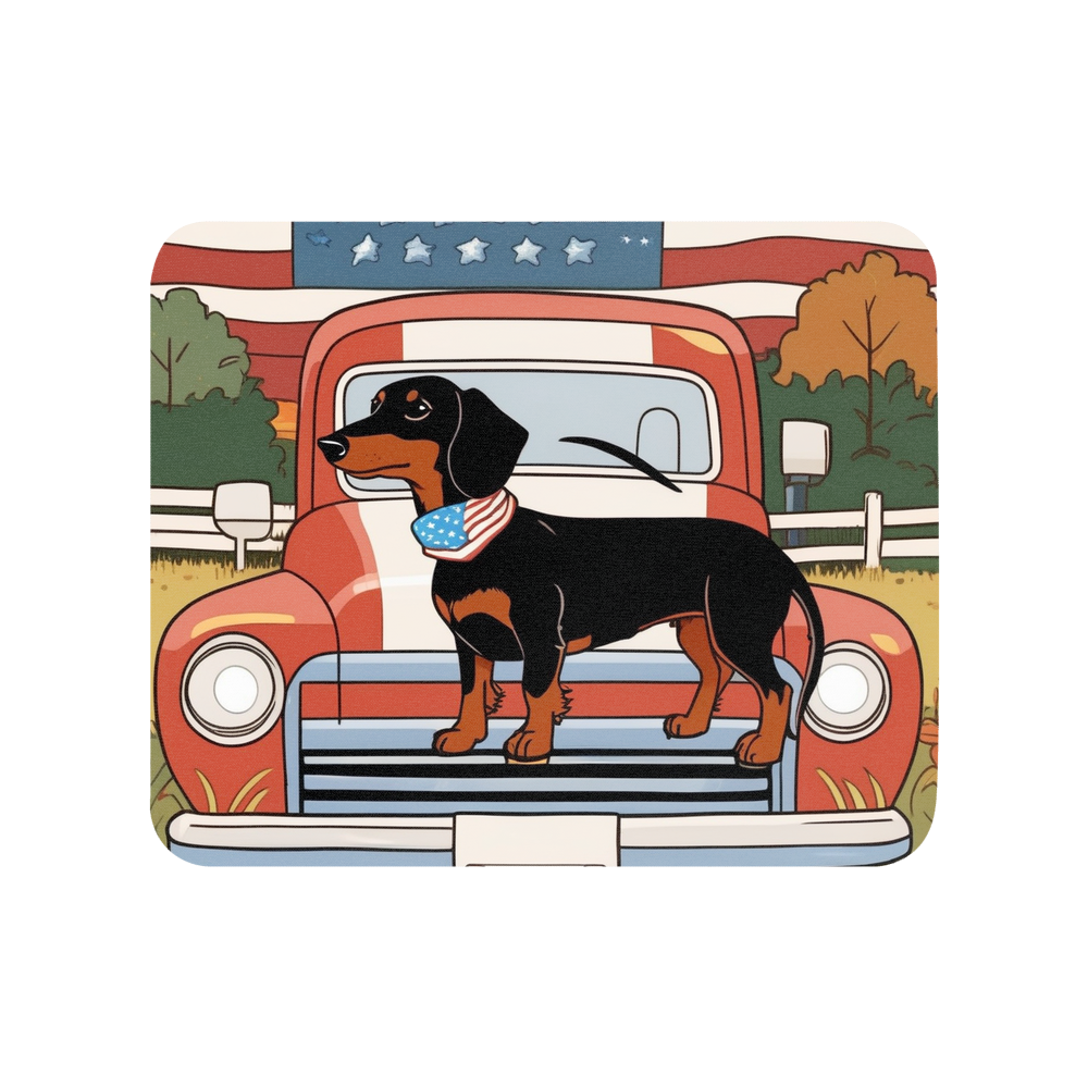 PugMug Custom Black Dachshund Mouse Pad