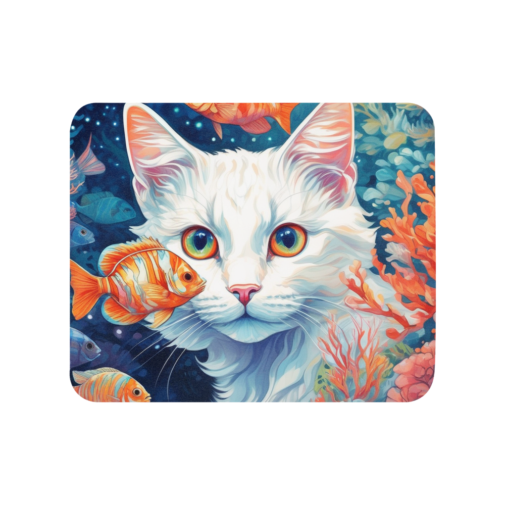 PugMug Custom White Companion Cat Mouse Pad
