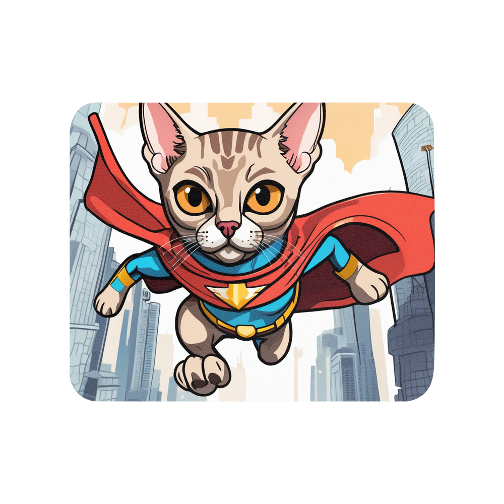 PugMug Custom Tabby Devon Rex Cat Mouse Pad