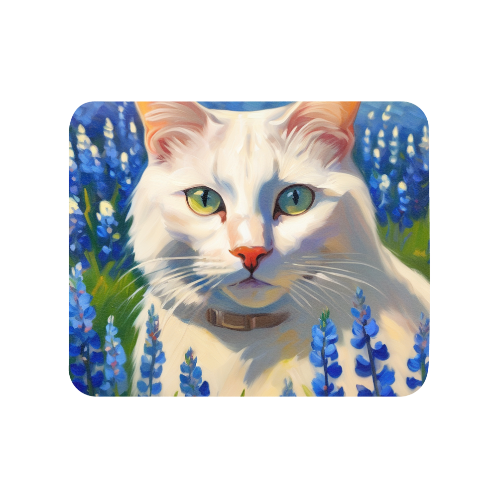 PugMug Custom White Companion Cat Mouse Pad