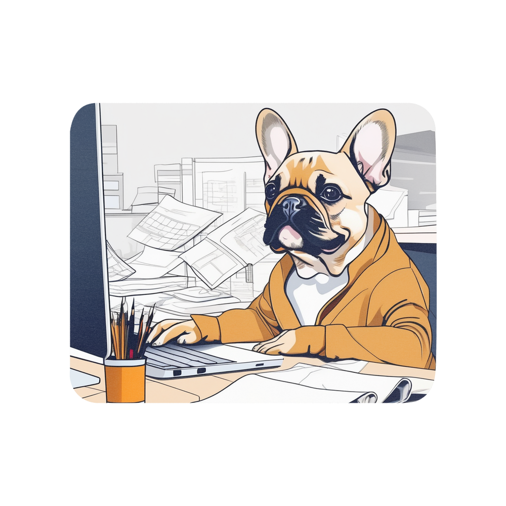 PugMug Custom Tan French Bulldog Mouse Pad