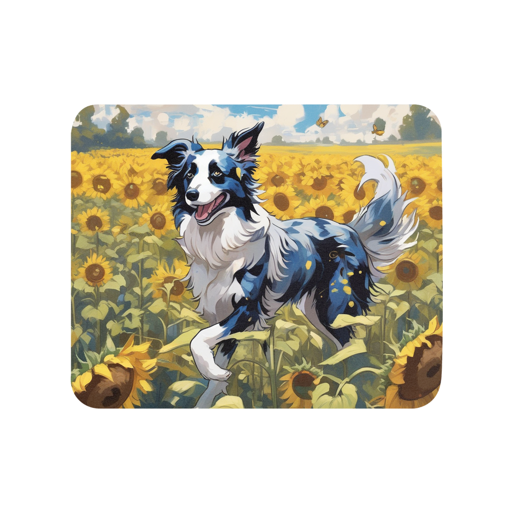 PugMug Custom Blue Merle Border Collie Mouse Pad