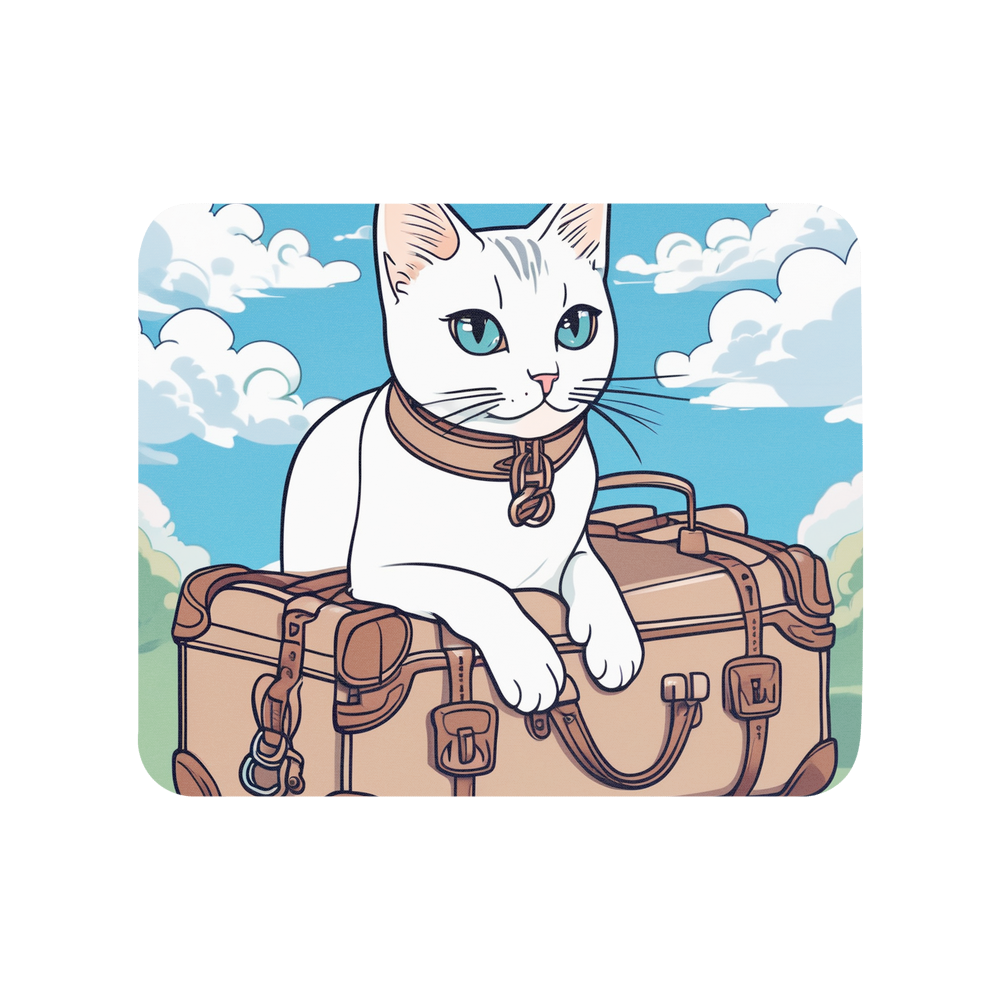 PugMug Custom White Companion Cat Mouse Pad