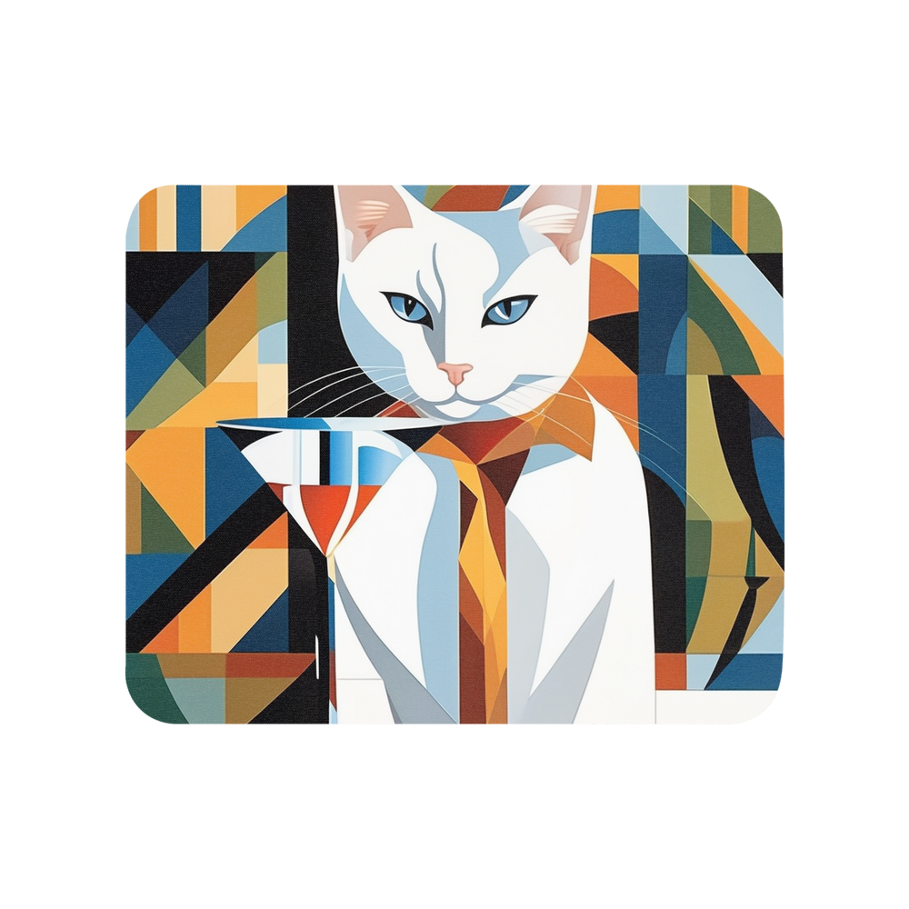 PugMug Custom White Companion Cat Mouse Pad