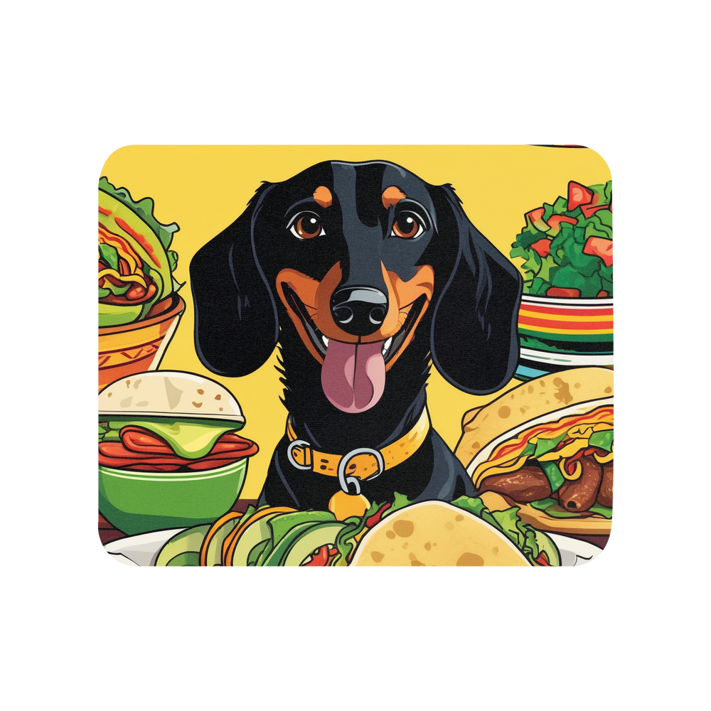 PugMug Custom Black Dachshund Mouse Pad