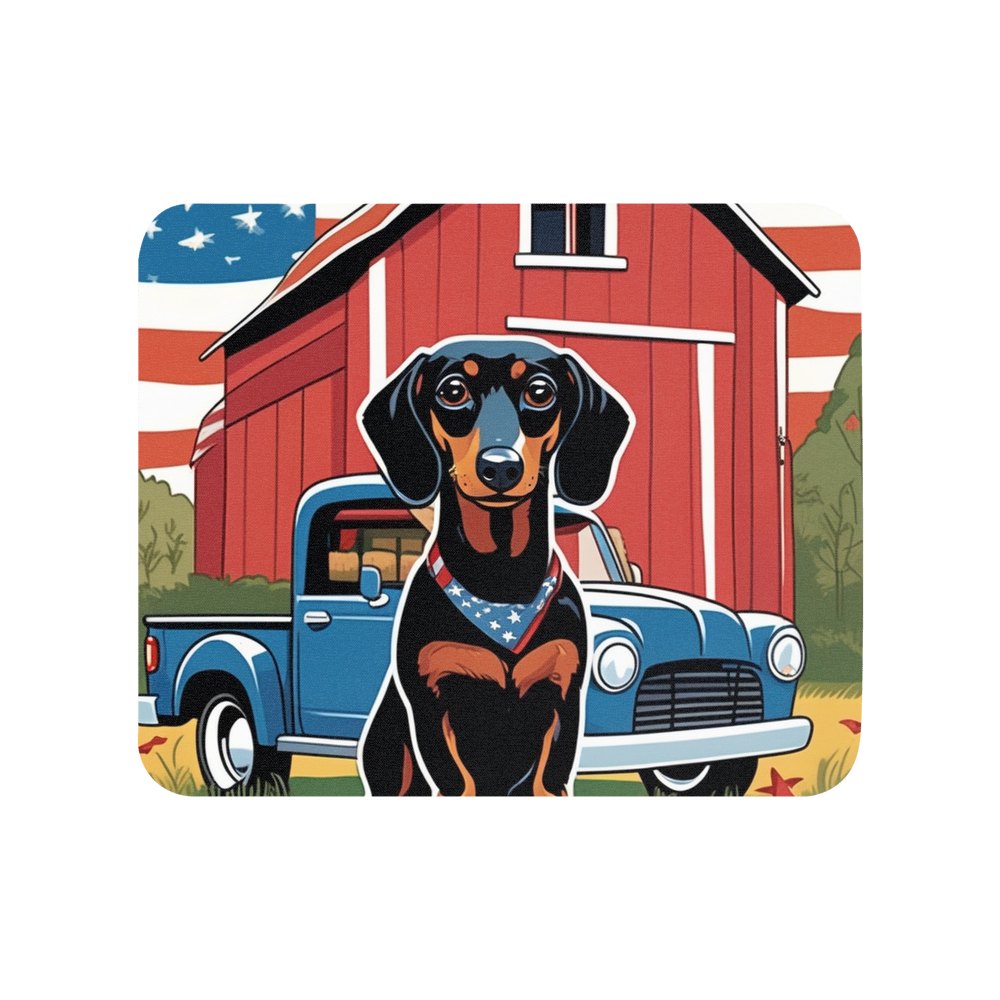 PugMug Custom Black Dachshund Mouse Pad