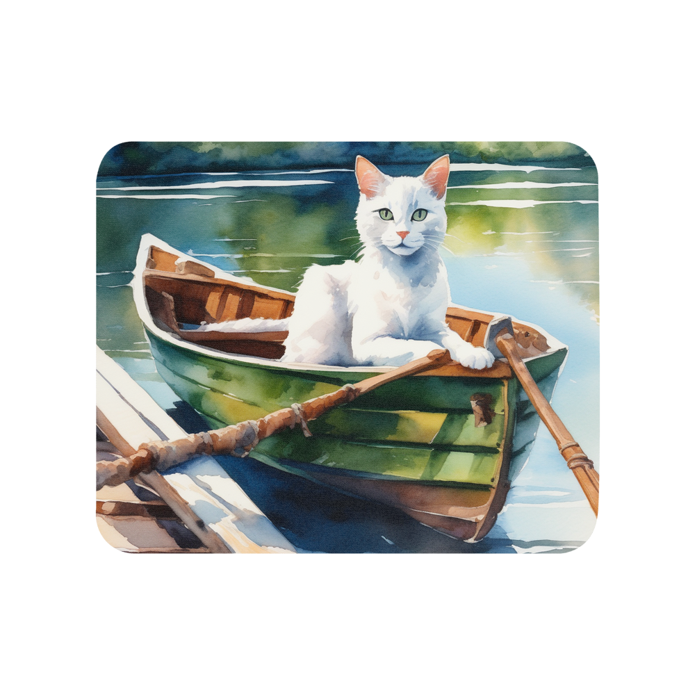 PugMug Custom White Companion Cat Mouse Pad
