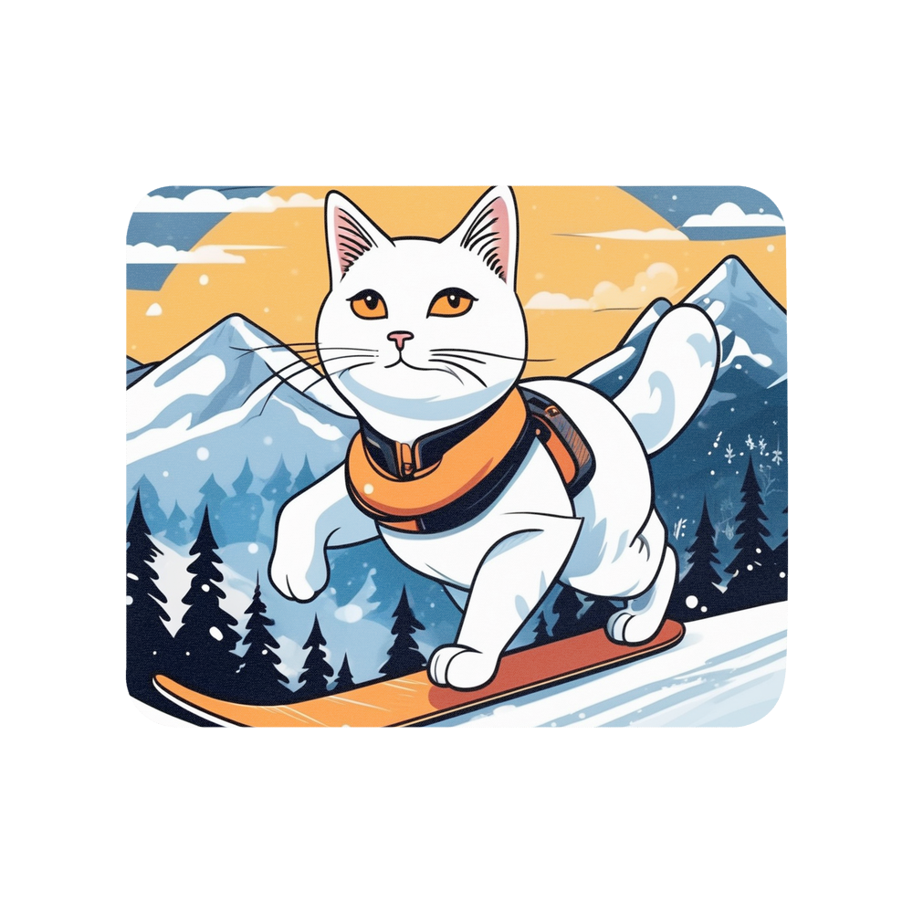 PugMug Custom White Companion Cat Mouse Pad