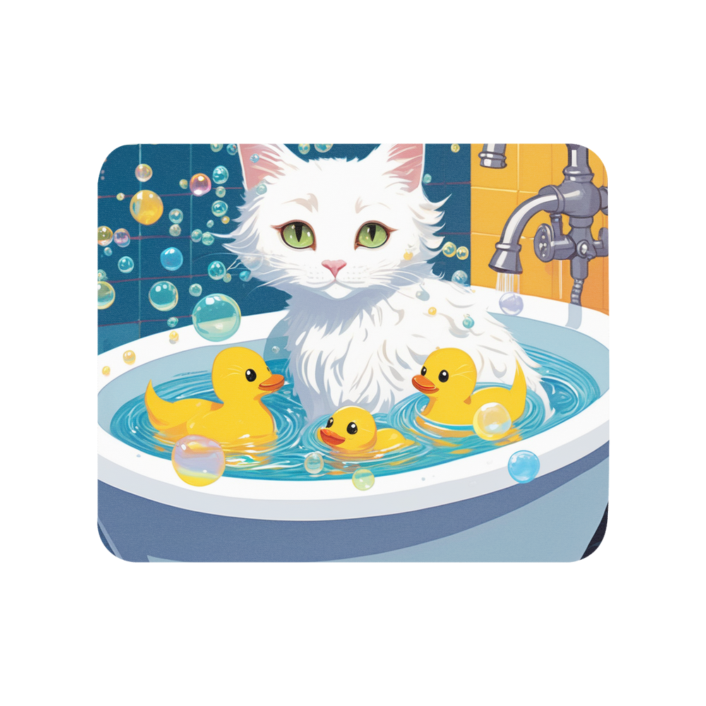 PugMug Custom White Companion Cat Mouse Pad