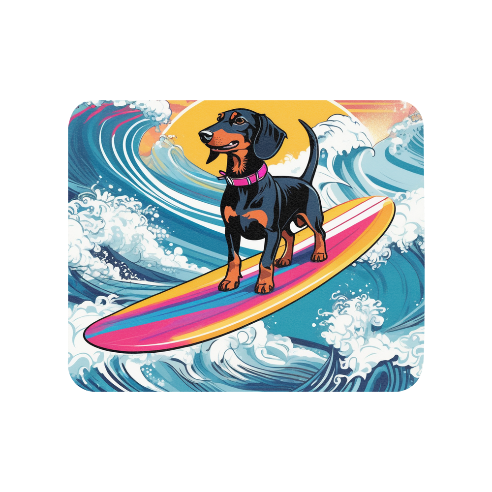 PugMug Custom Black Dachshund Mouse Pad