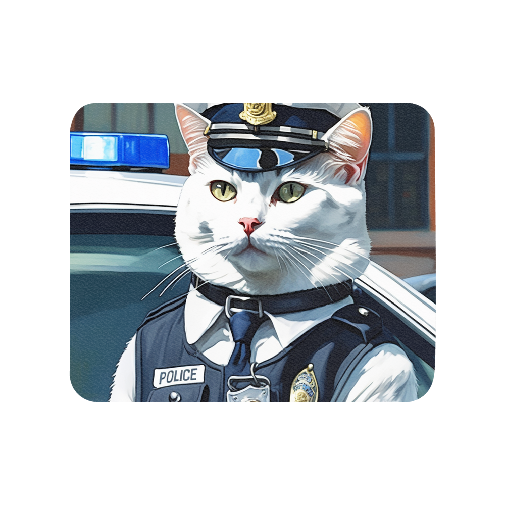 PugMug Custom White Companion Cat Mouse Pad